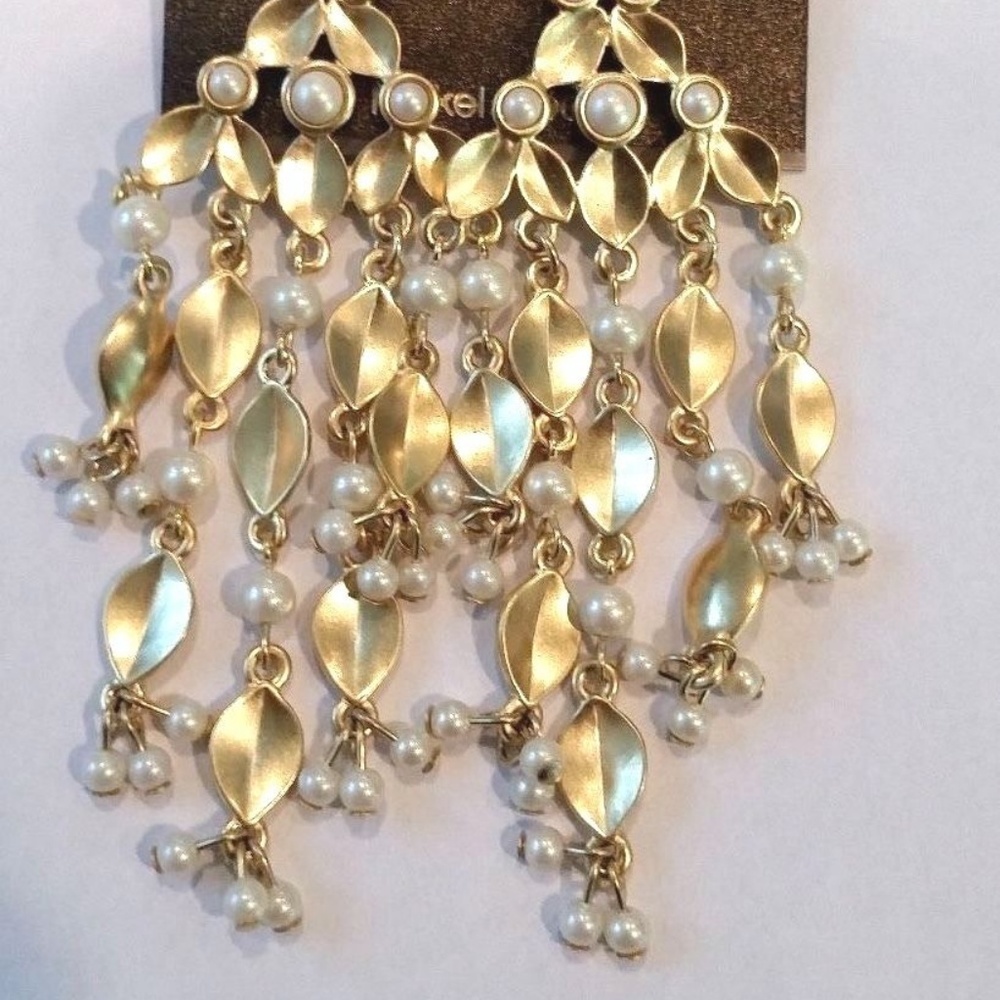 Carolee Oyster Bay White Faux Pearl Earrings